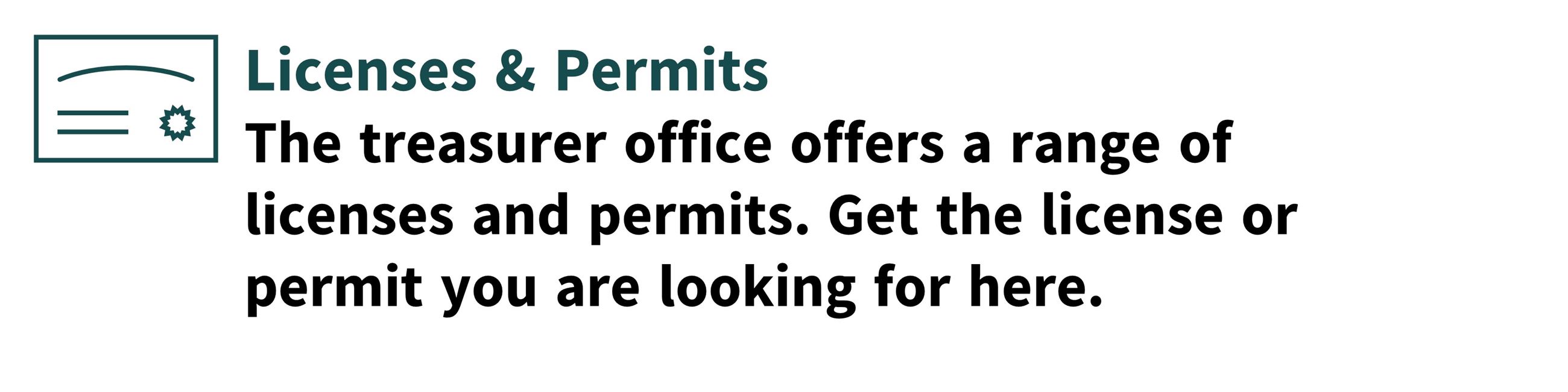 License and Permit Banner