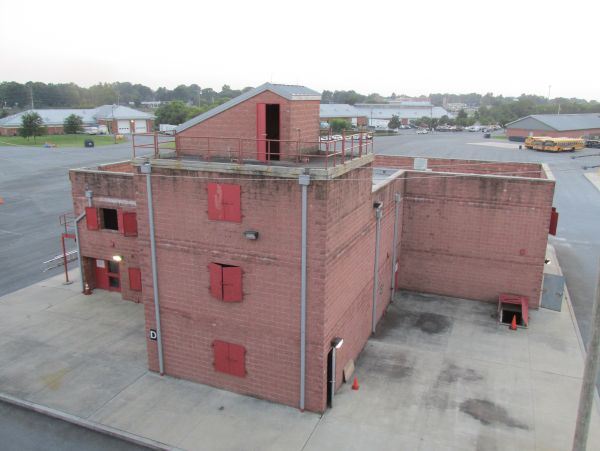 Burn Building Aerial View