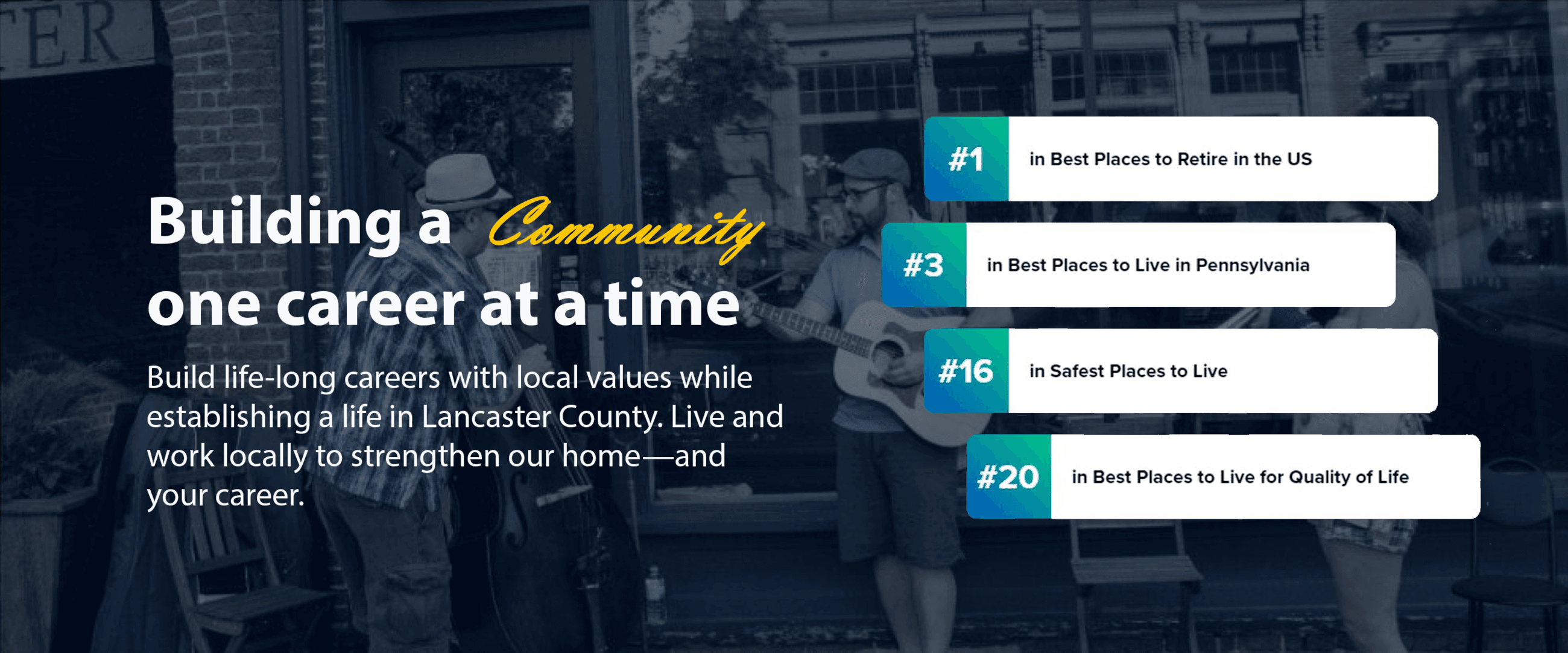 Building a Community in Lancaster County One Career at a Time Poster