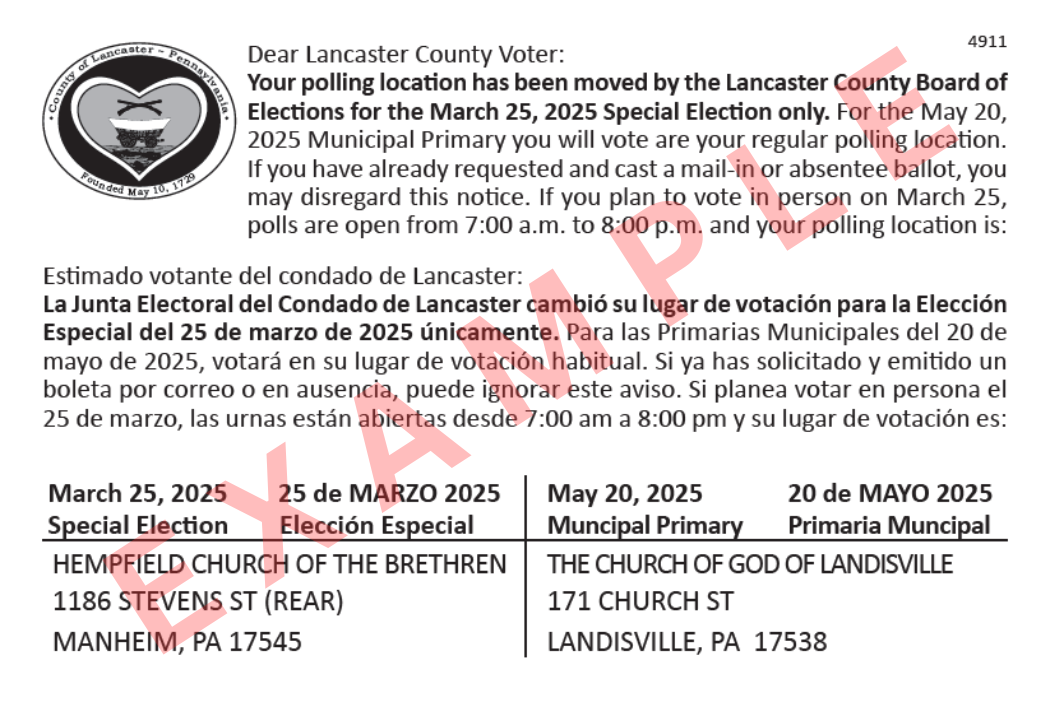 Poll change post card